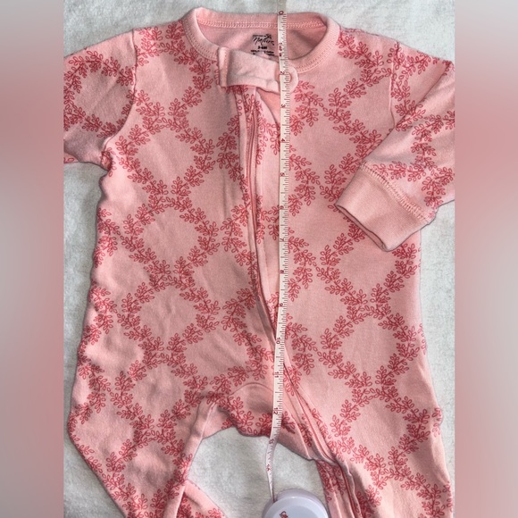 SOLD Touched by Nature Baby Girls' Organic Cotton Sleep and Play Footed Pajamas - Picture 3 of 7